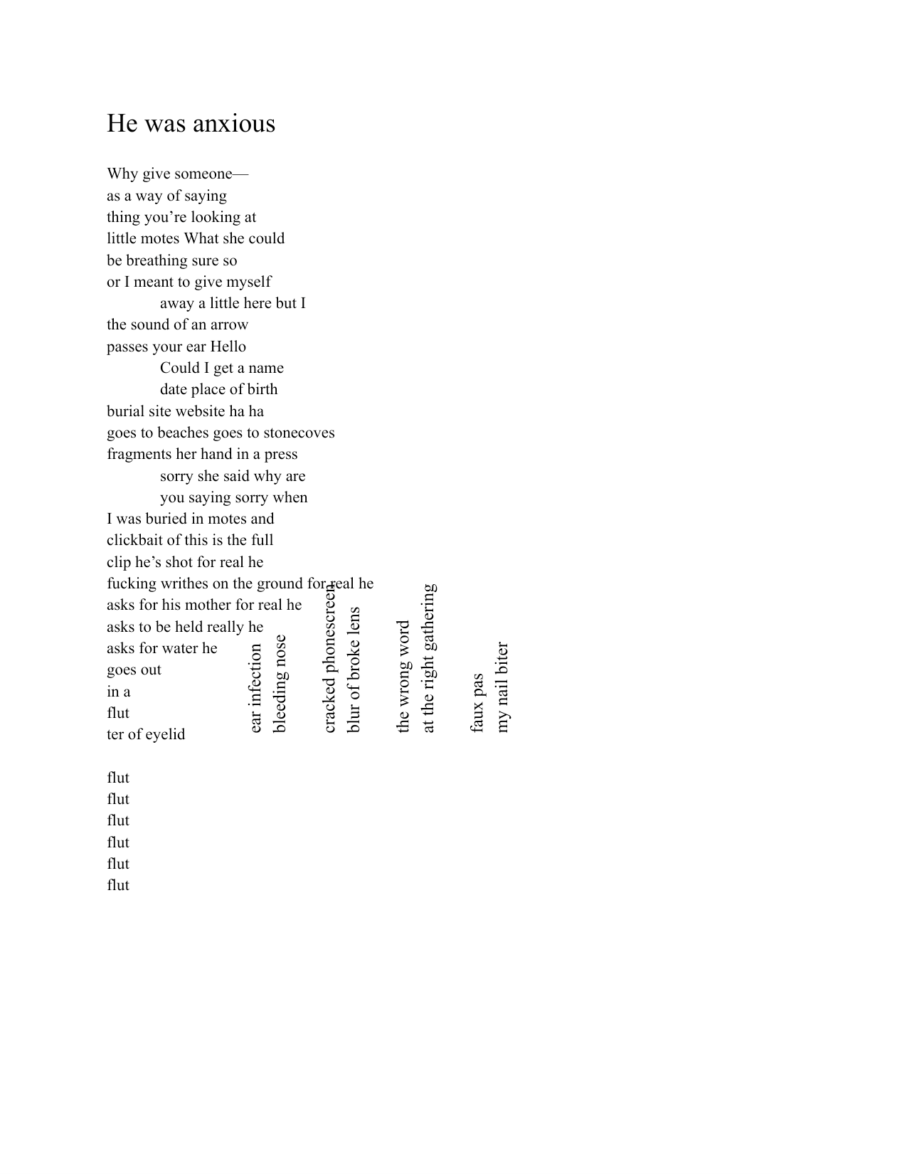 He was Anxious by Elim Pilet